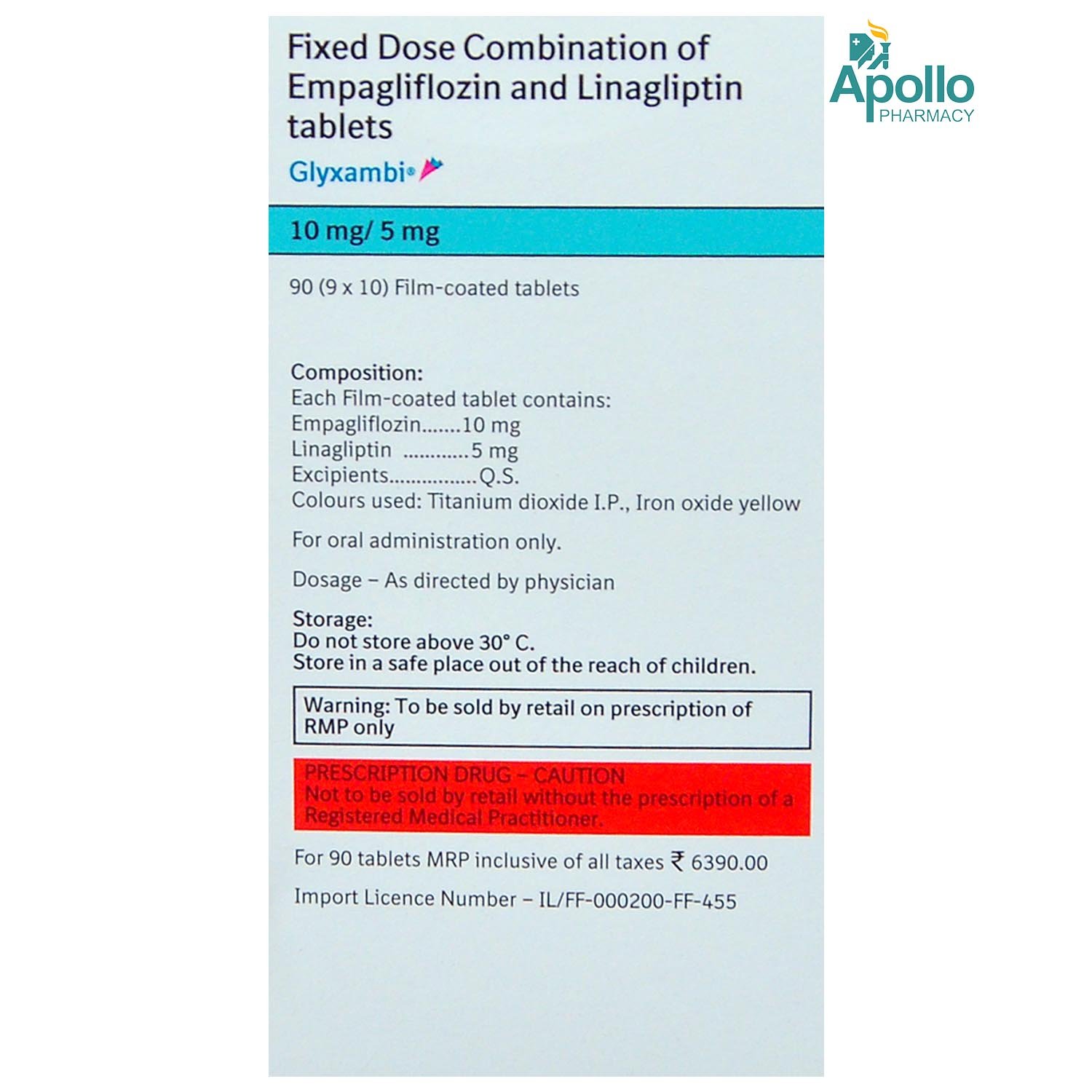 Glyxambi 10mg/5mg Tablet 10's, Pack of 10 Glyxambi 10mg/5mg Tablet 10's, Pack of 10