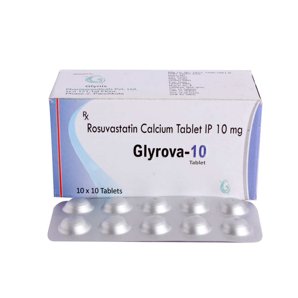 Glyrova 10 mg Tablet 10's, Pack of 10 TabletS Glyrova 10 mg Tablet 10's, Pack of 10 TabletS