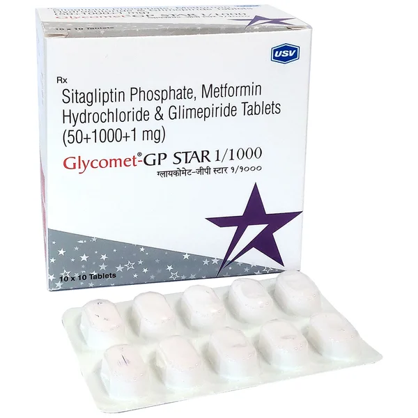 Glycomet-GP Star 1/1000 Tablet 10's