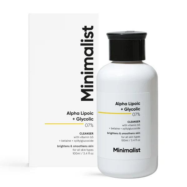 Minimalist Alpha Lipoic &amp; Glycolic 7% Cleanser, 100 ml, Pack of 1