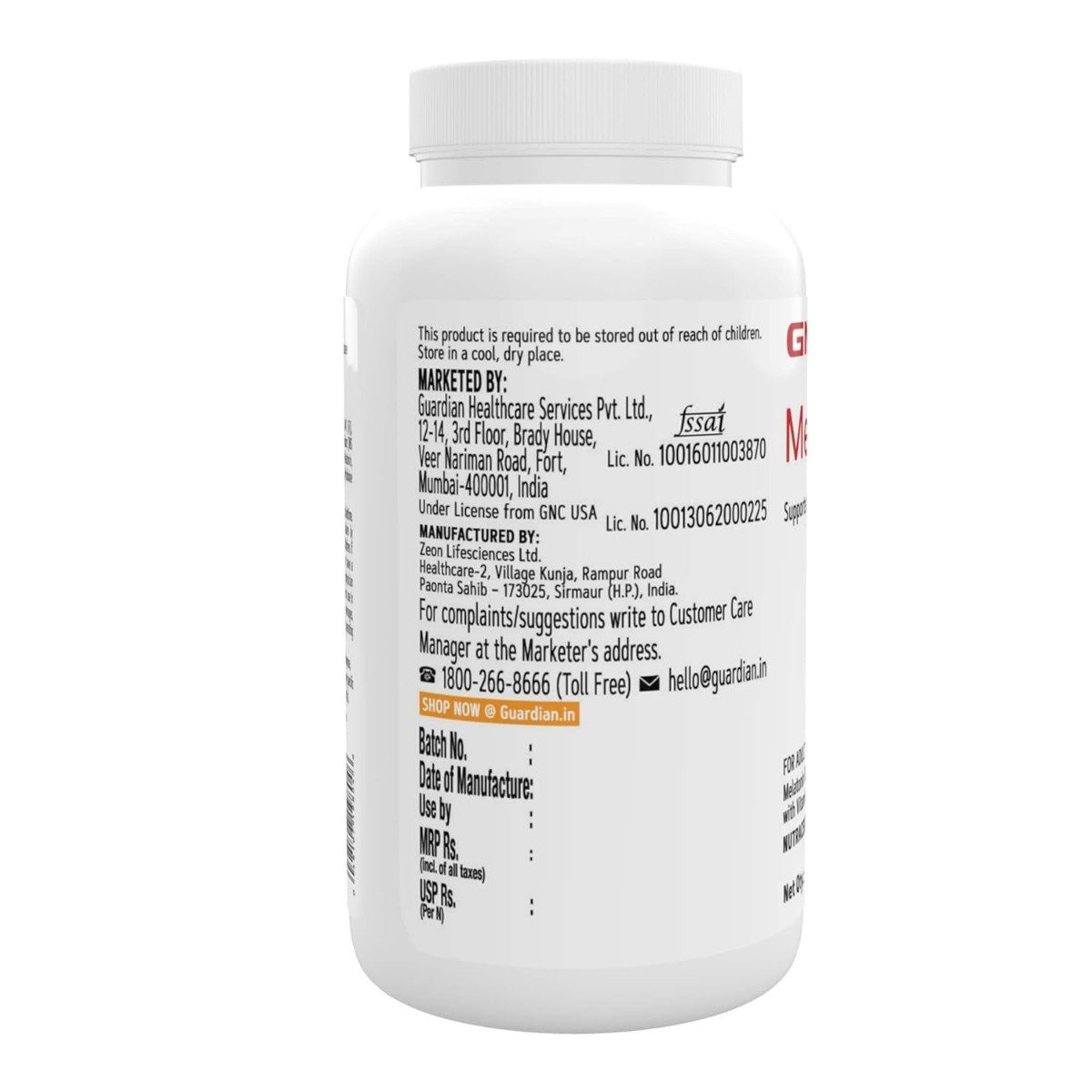 GNC Melatonin 3mg, 120 Tablets, Pack of 1 GNC Melatonin 3mg, 120 Tablets, Pack of 1