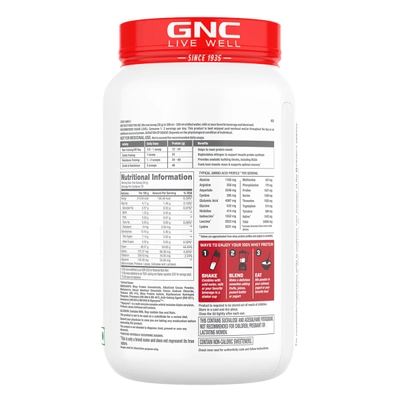 GNC PRO परफॉरमेंस 100% व्हे चॉकलेट फ़ज फ्लेवर पाउडर, 0.907 किग्रा, 1 का पैक