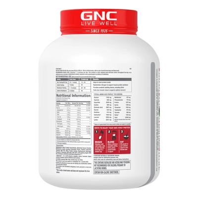 GNC PRO परफॉरमेंस 100% व्हे चॉकलेट फज फ्लेवर पाउडर, 1.81 किग्रा, 1 का पैक