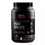 GNC AMP Pure Isolate Whey Protein Chocolate Frosting Flavour Powder, 0.907 kg | 30 Servings | Boosts Athletic Performance Builds Lean Muscles | Speeds Up Recovery | Digezyme For Easy Digestion | 25G Protein | 6G Bcaa