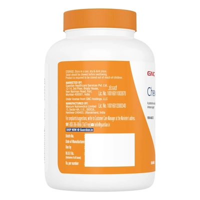 GNC Vitamin C 500mg Orange Flavour, 30 Chewable Tablets, Pack of 1