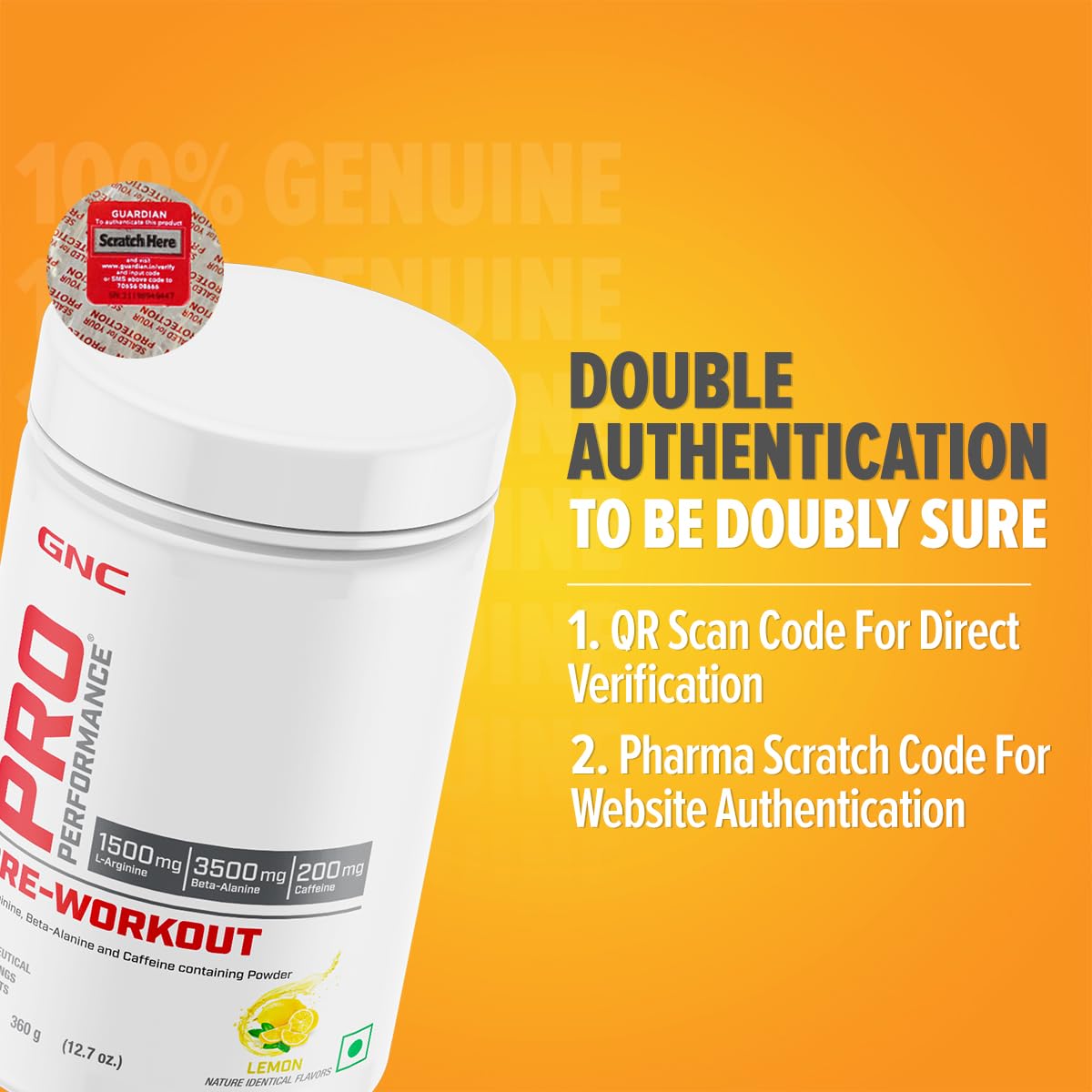 GNC Pro Performance Pre-Workout Lemon Flavour Powder, 360 gm, Pack of 1 GNC Pro Performance Pre-Workout Lemon Flavour Powder, 360 gm, Pack of 1