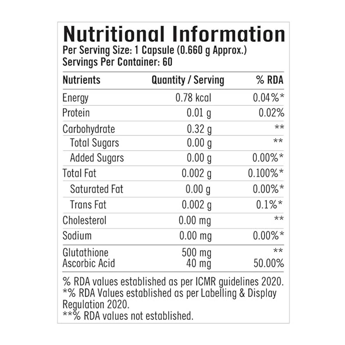 GNC Glutathione 500mg, 60 Capsules, Pack of 1 GNC Glutathione 500mg, 60 Capsules, Pack of 1