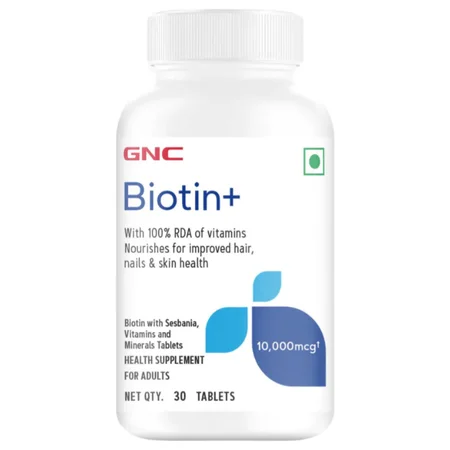 GNC Biotin+ 10,000MG, 30 Tablets
