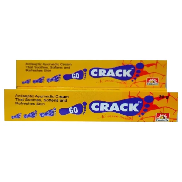 Go Crack Oinment 20 gm | Soothes Dry, Cracked & Peeling Feet | For Cracked Heels