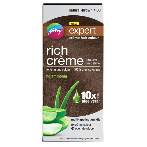 Godrej Expert Rich Creme Natural Brown-4, 50gm+50ml