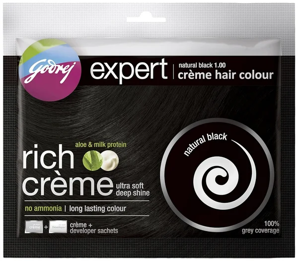 Godrej Expert Rich Creme Black Colour, 20 gm, Pack of 1