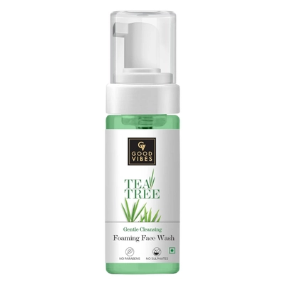 Good Vibes Tea Tree Gentle Cleansing Foaming Face Wash, 150 ml, Pack of 1