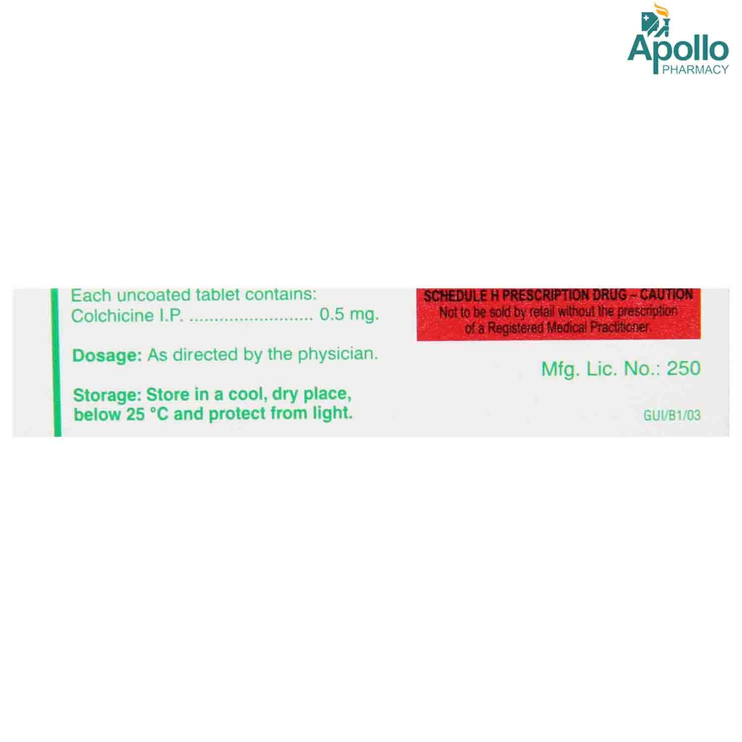 Goutnil Tablet 10's Price, Uses, Side Effects, Composition Apollo