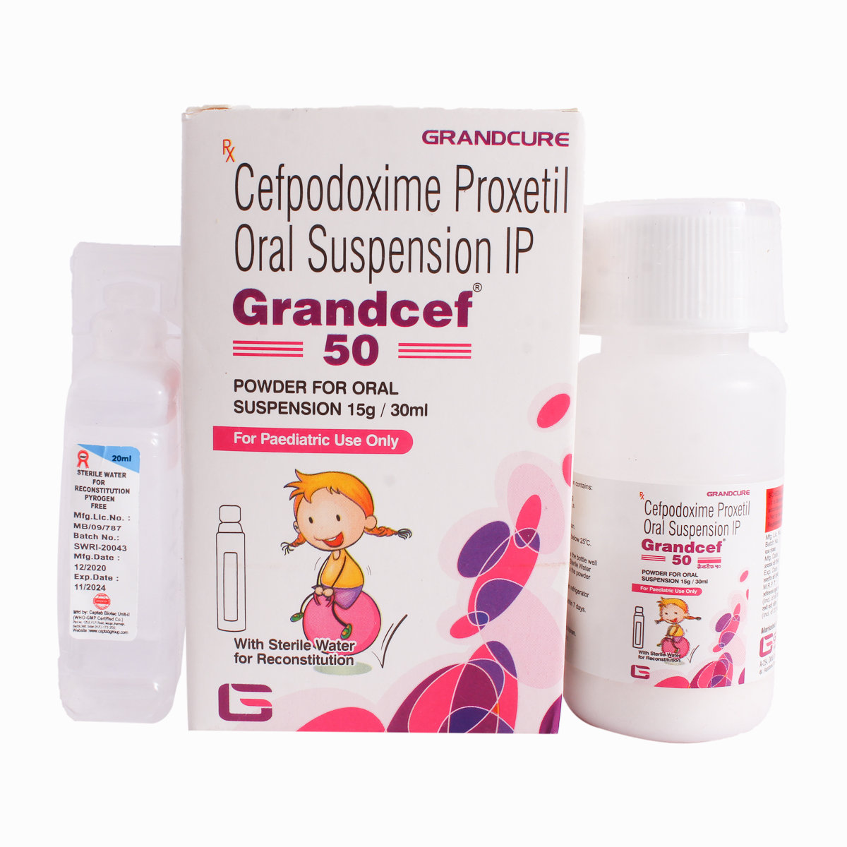 Grandcef 50 Oral Syrup 30 ml, Pack of 1 Syrup Grandcef 50 Oral Syrup 30 ml, Pack of 1 Syrup