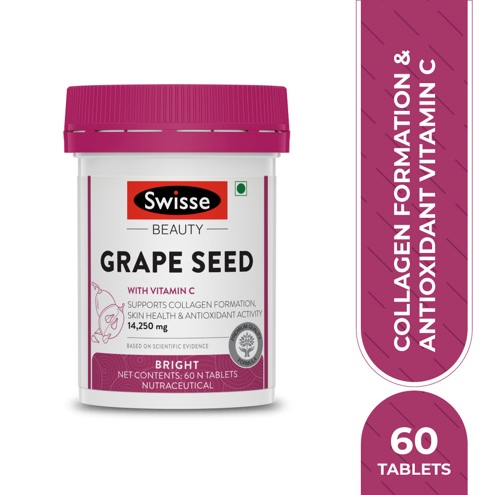 Swisse Beauty Grape Seed with Vitamin C 14250 mg, 60 Tablets Price
