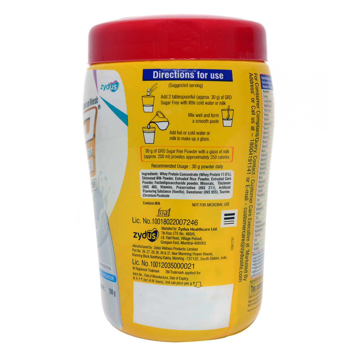 GRD Superior Whey Protein Sugar Free Vanilla Flavour Powder, 200 gm Jar, Pack of 1 GRD Superior Whey Protein Sugar Free Vanilla Flavour Powder, 200 gm Jar, Pack of 1