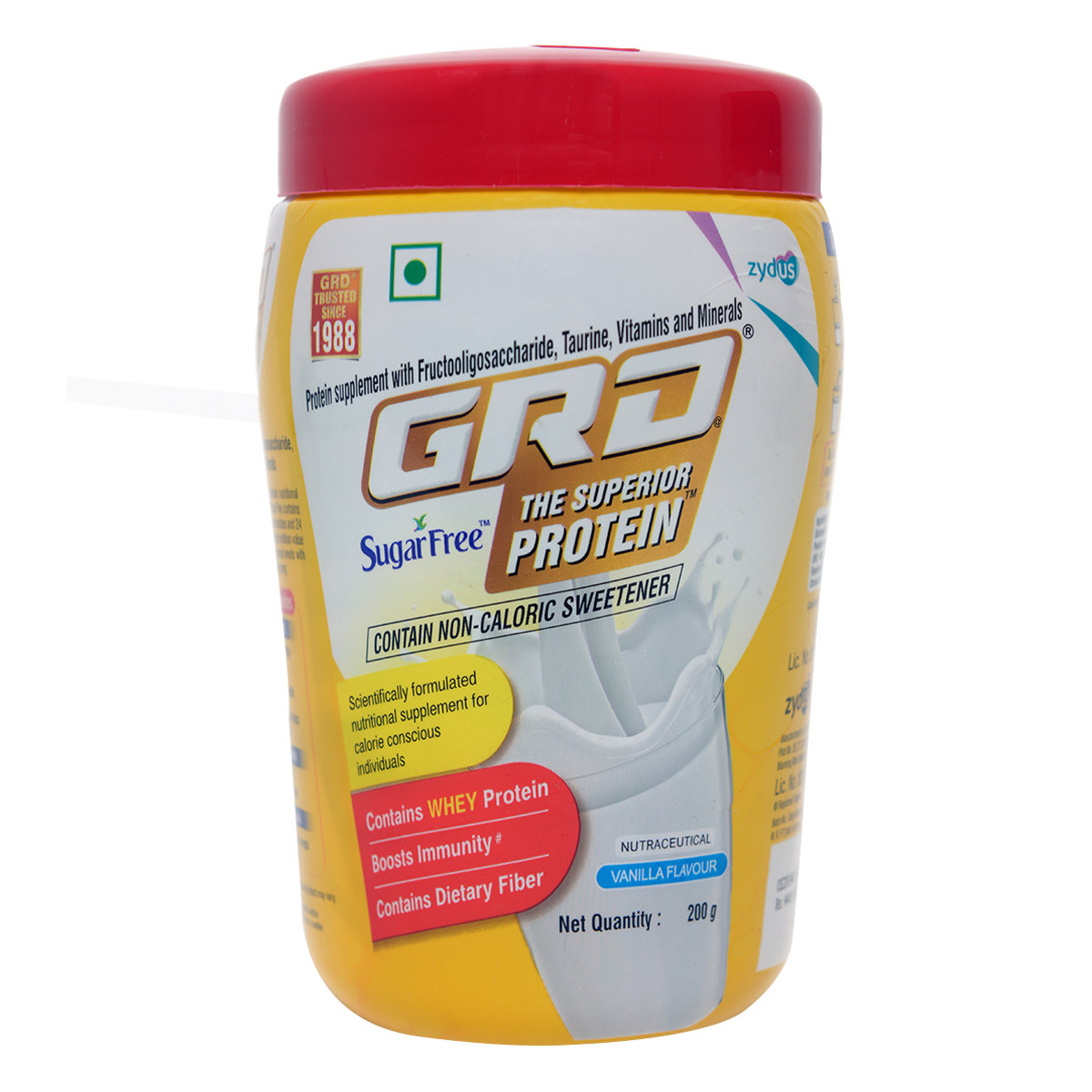 GRD Superior Whey Protein Sugar Free Vanilla Flavour Powder, 200 gm Jar, Pack of 1 GRD Superior Whey Protein Sugar Free Vanilla Flavour Powder, 200 gm Jar, Pack of 1