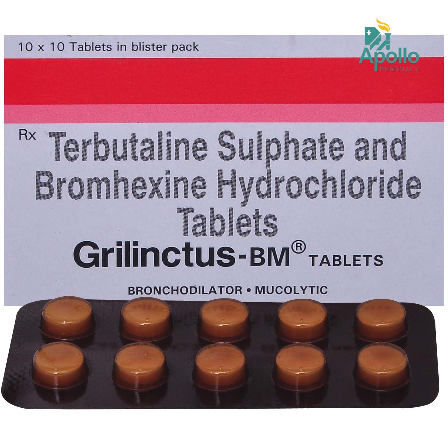 GrilinctusBM Tablet 10's Price, Uses, Side Effects, Composition