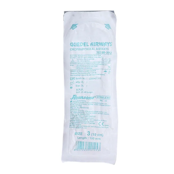 Romsons Guedel Airways Oropharyngeal Airways-03, 1 Count, Pack of 1