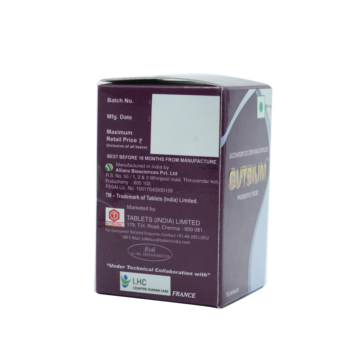 Gutsium Capsule 10's, Pack of 10 CAPSULES Gutsium Capsule 10's, Pack of 10 CAPSULES