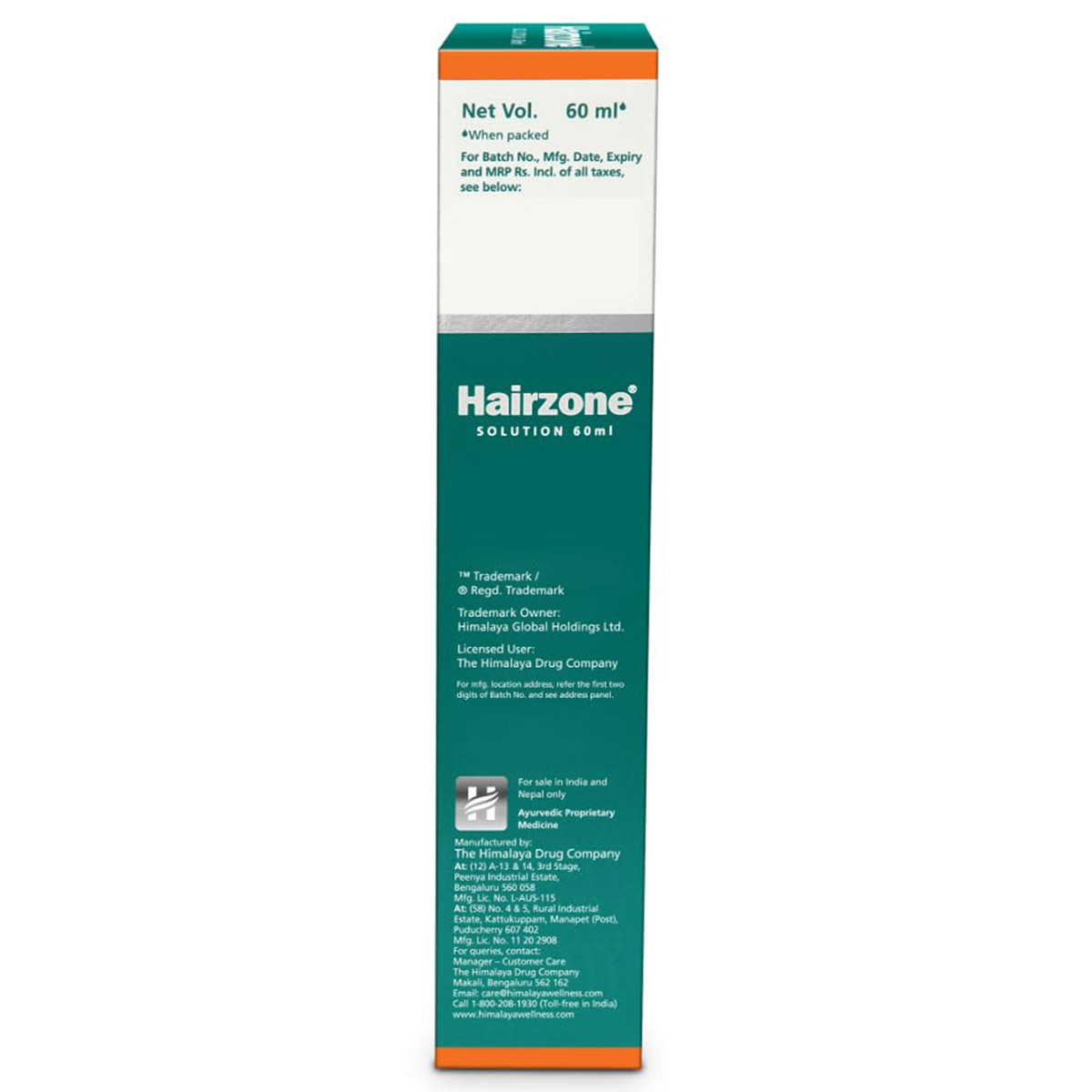 Himalaya Hairzone Solution, 60 ml, Pack of 1 Himalaya Hairzone Solution, 60 ml, Pack of 1