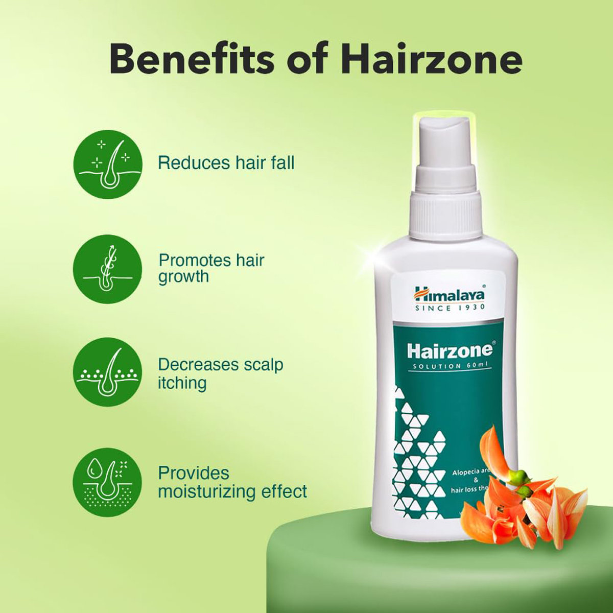 Himalaya Hairzone Solution, 60 ml, Pack of 1 Himalaya Hairzone Solution, 60 ml, Pack of 1