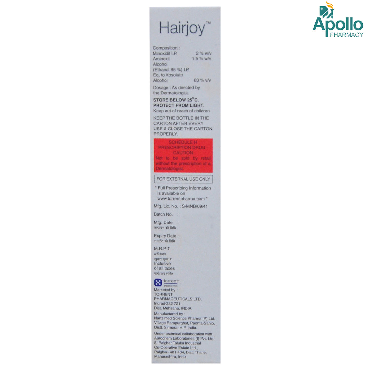 Hairjoy 2 Solution 60 ml Price, Uses, Side Effects, Composition