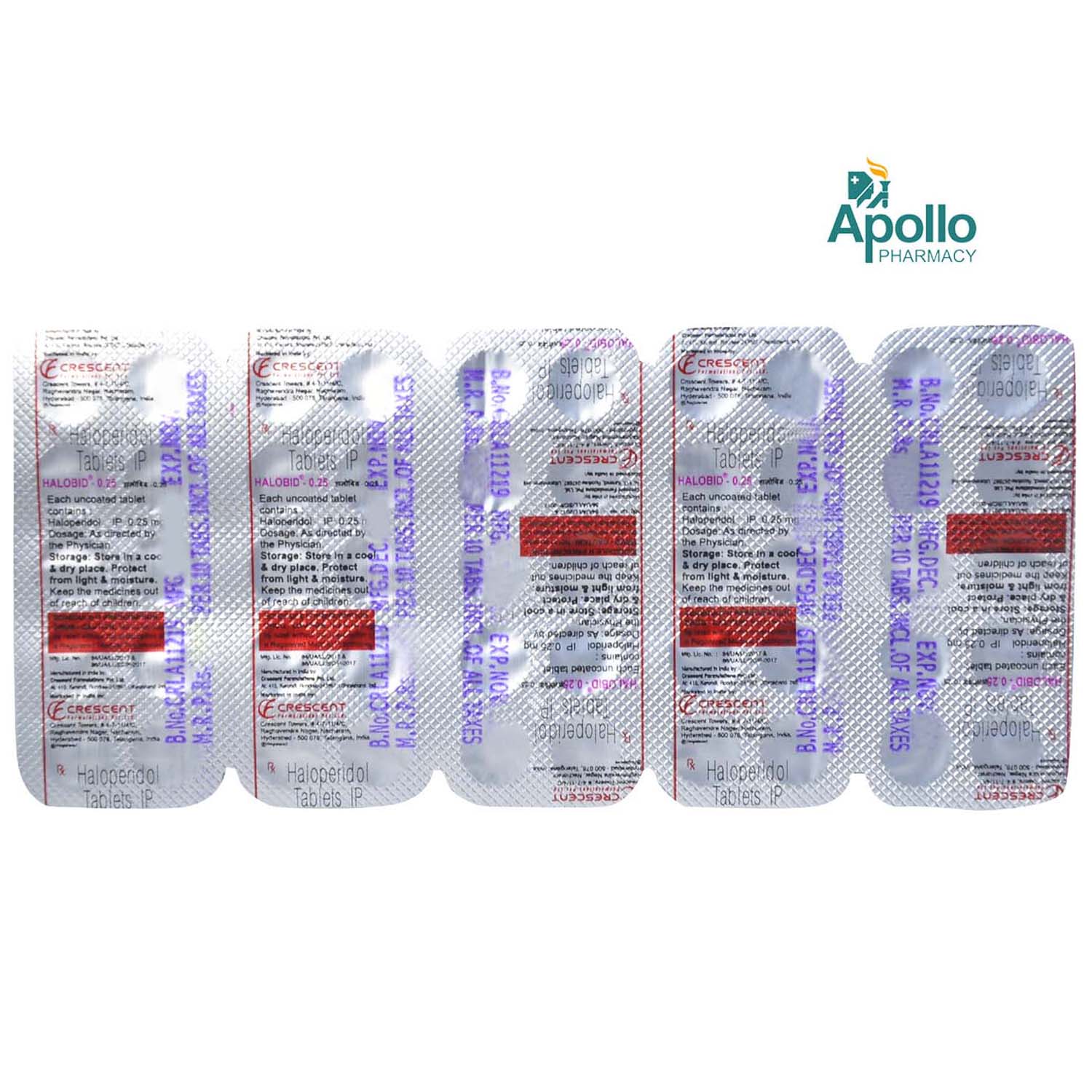 Halobid 0.25 Tablet 10's, Pack of 10 TABLETS Halobid 0.25 Tablet 10's, Pack of 10 TABLETS