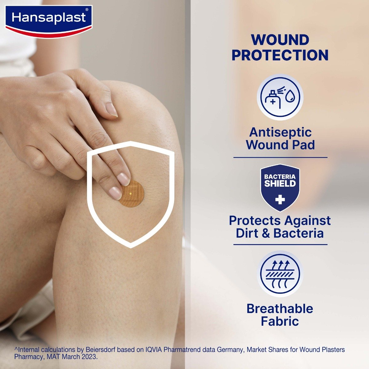 Hansaplast Breathable Fabric Spot Bandage, 50 Count, Pack of 50 Hansaplast Breathable Fabric Spot Bandage, 50 Count, Pack of 50