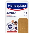 Hansaplast Jumbo Larger Wound Pad Strips 72mm x 40mm, 10 Count