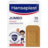 Hansaplast Jumbo Larger Wound Pad Strips 72mm x 40mm, 10 Count, Pack of 10