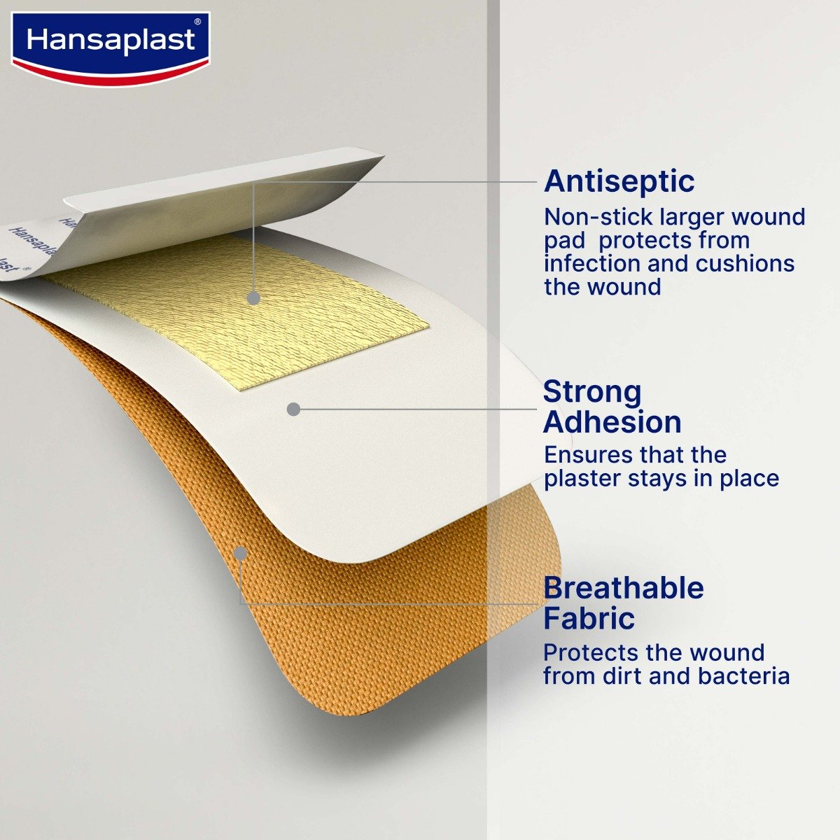 Hansaplast Jumbo Larger Wound Pad Strips 72mm x 40mm, 10 Count, Pack of 10 Hansaplast Jumbo Larger Wound Pad Strips 72mm x 40mm, 10 Count, Pack of 10