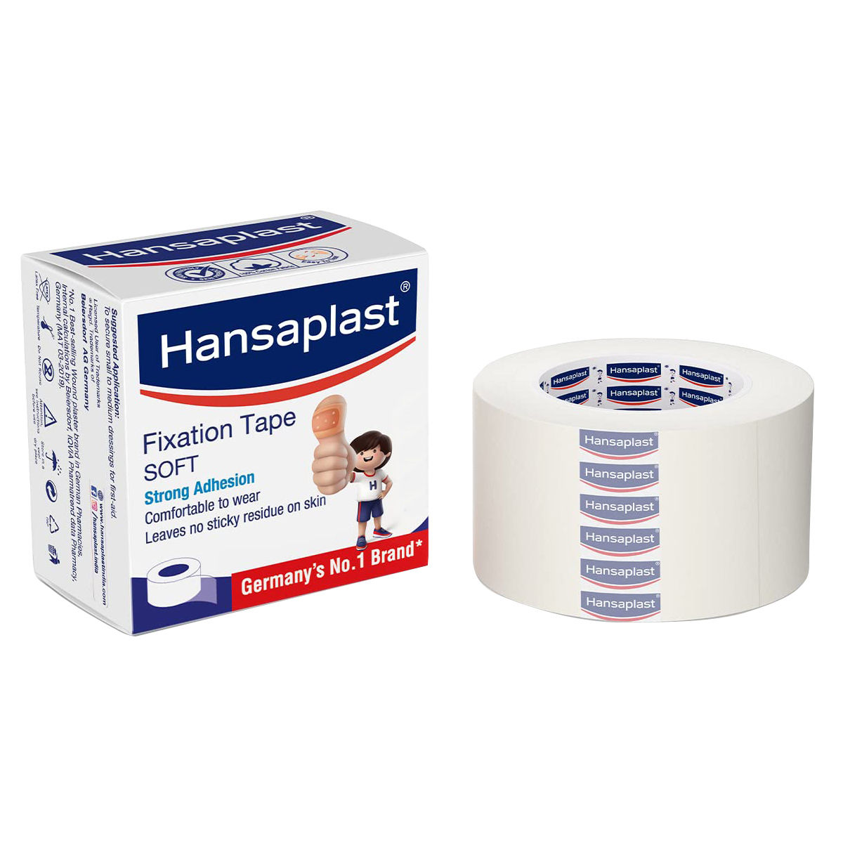 Hansaplast Fixation Soft Tape 2.5 cm x 5 m, 1 Count Price, Uses, Side