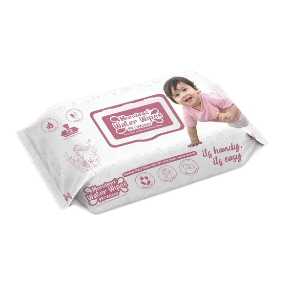 Handeez Water Baby Wipes, 72 Count