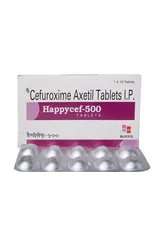 Happycef 500 Tablet 10's, Pack of 10 TABLETS