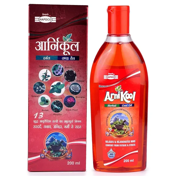 Hapdco Arnikool Herbal Cool Oil, 200 ml, Pack of 1