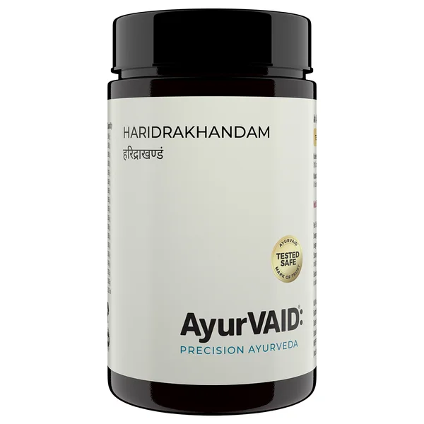 AyurVAID Haridrakhandam, 150 gm - Ayurveda Medicine for Skin &amp; Respiratory Allergies, Pack of 1