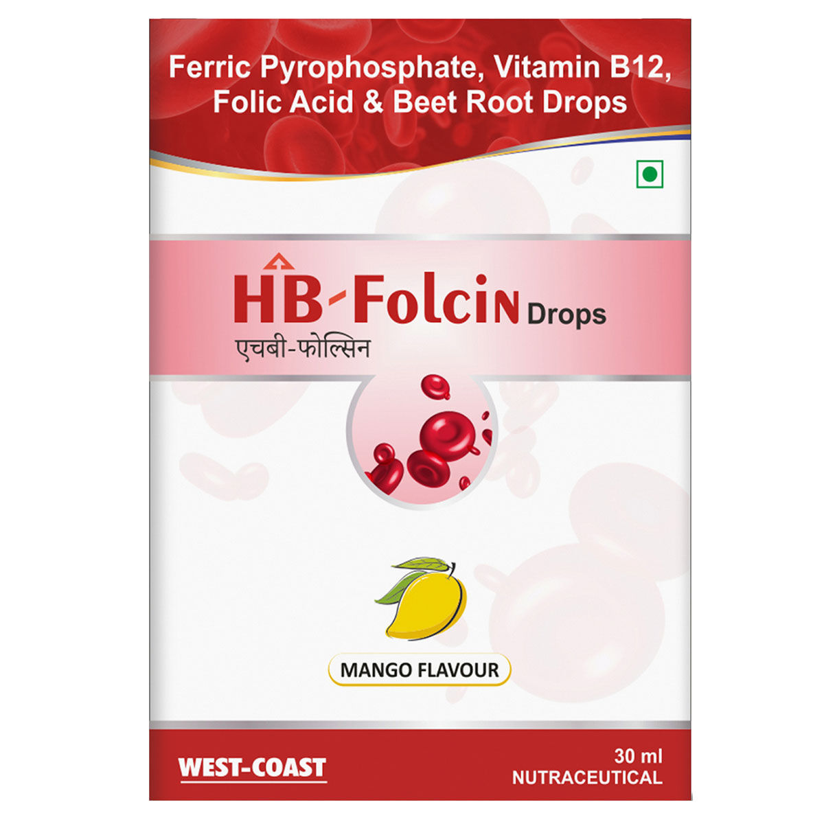 Buy Westcoast HB-Folcin Mango Oral Drop, 30 ml Online