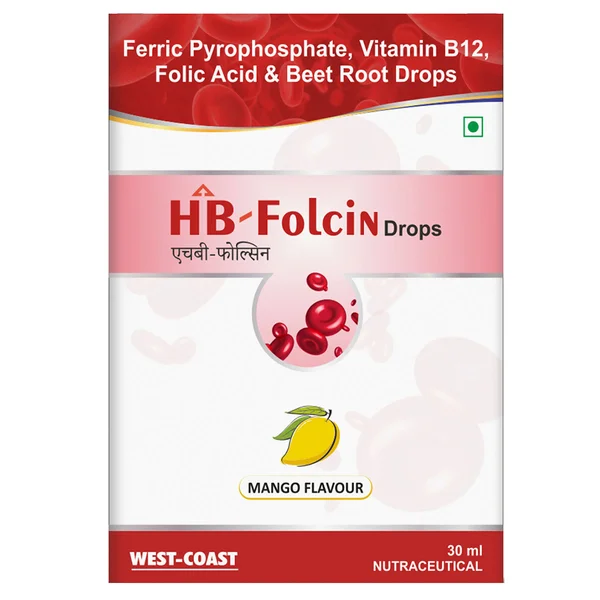 Westcoast HB-Folcin Mango Oral Drop, 30 ml