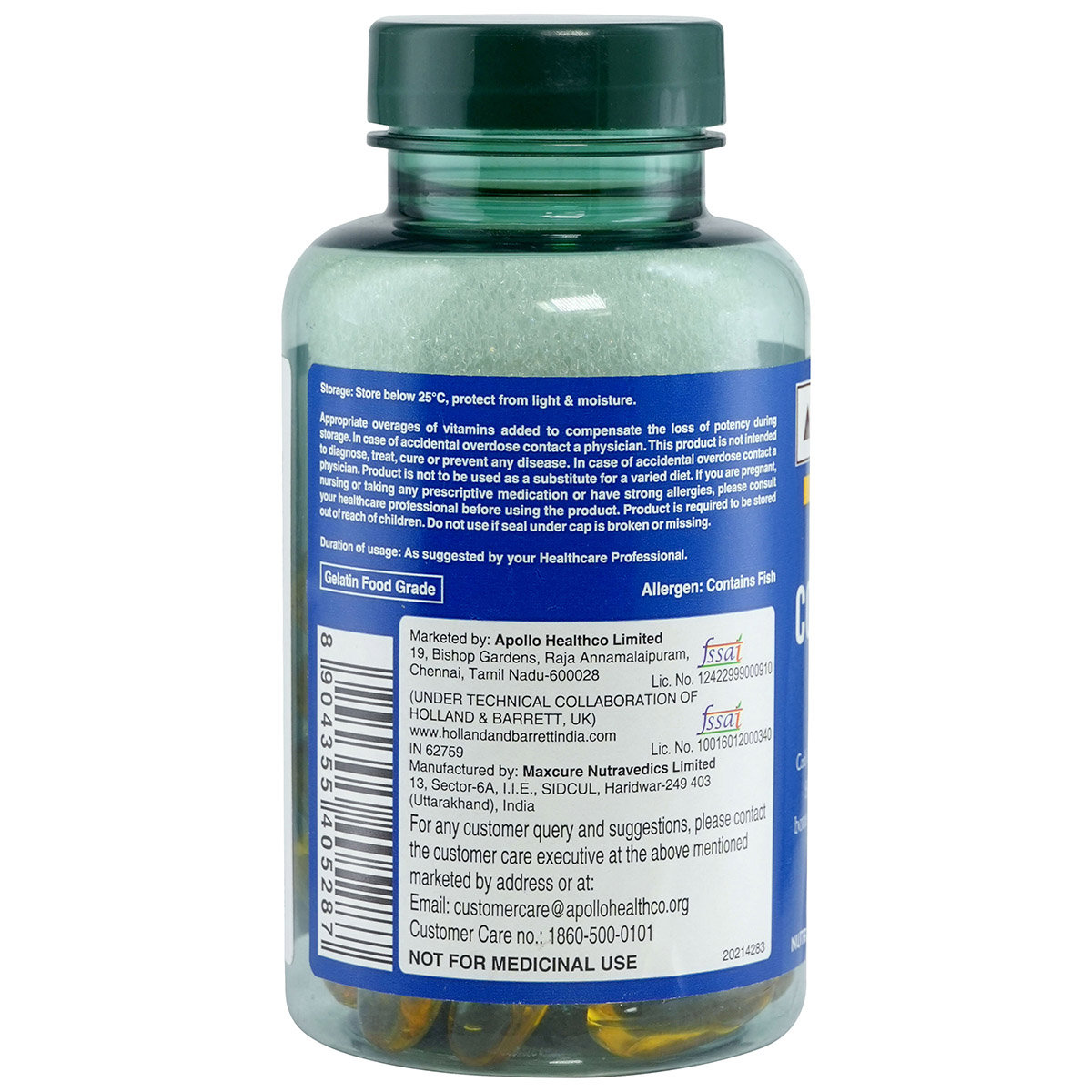 Holland & Barrett High Strength Cod Liver Oil 1000mg, 60 Capsules, Pack of 1 Holland & Barrett High Strength Cod Liver Oil 1000mg, 60 Capsules, Pack of 1