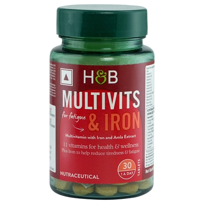 Holland &amp; Barrett Multivits &amp; Iron for Fatigue, 30 Tablets, Pack of 1