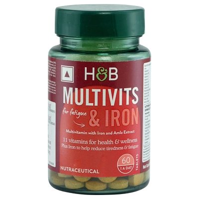 Holland &amp; Barrett Multivits &amp; Iron for Fatigue, 60 Tablets, Pack of 1