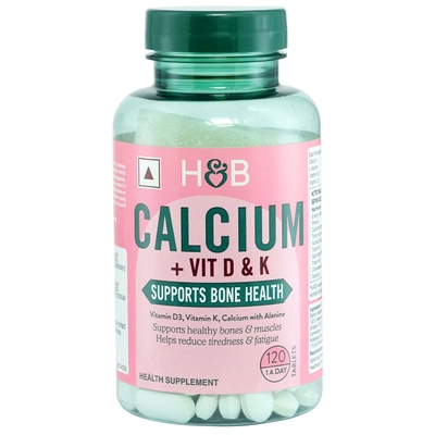 Holland &amp; Barrett Calcium + Vit D &amp; K for Bone Health, 120 Tablets, Pack of 1