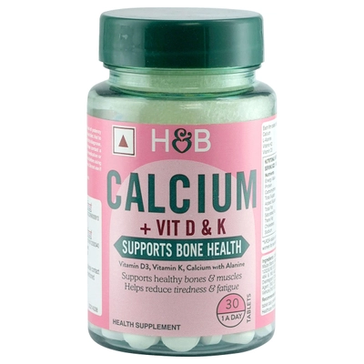 Holland &amp; Barrett Calcium + Vit D &amp; K for Bone Health, 30 Tablets, Pack of 1