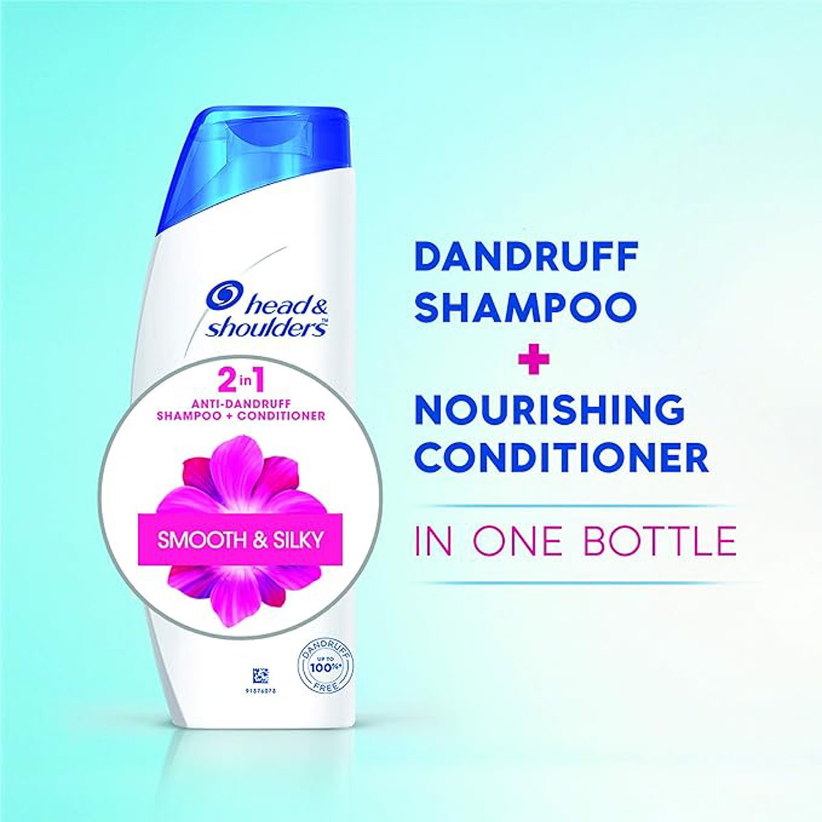 Head & Shoulders 2 in 1 Smooth & Silky Anti-Dandruff Shampoo + Conditioner, 180 ml, Pack of 1 Head & Shoulders 2 in 1 Smooth & Silky Anti-Dandruff Shampoo + Conditioner, 180 ml, Pack of 1