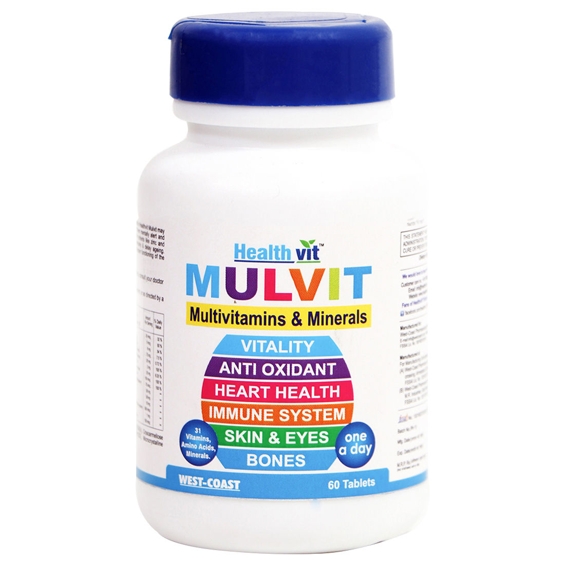 Healthvit Mulvit Multivitamins & Minerals, 60 Tablets Price, Uses, Side