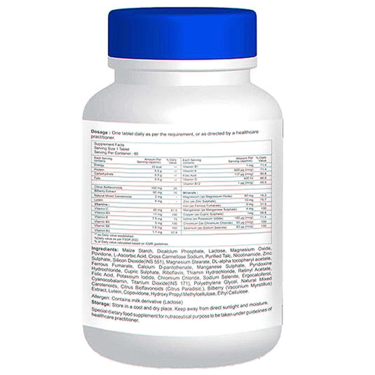 Healthvit Eyevitan Vitamins for Eye Care, 60 Tablets, Pack of 1 Healthvit Eyevitan Vitamins for Eye Care, 60 Tablets, Pack of 1