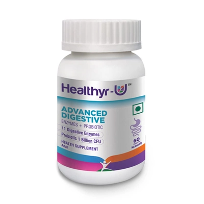 Healthyr-U Advanced Digestive Enzymes + Probiotic, 60 Tablets, Pack of 1