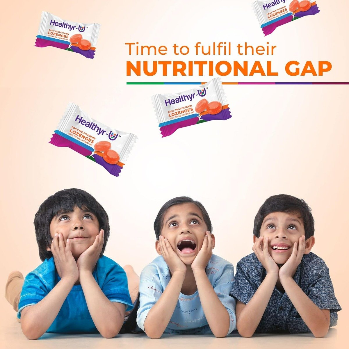 Healthyr-U Daily Multivitamin Lozenges for Kids, 60 Lozenges, Pack of 1 Healthyr-U Daily Multivitamin Lozenges for Kids, 60 Lozenges, Pack of 1