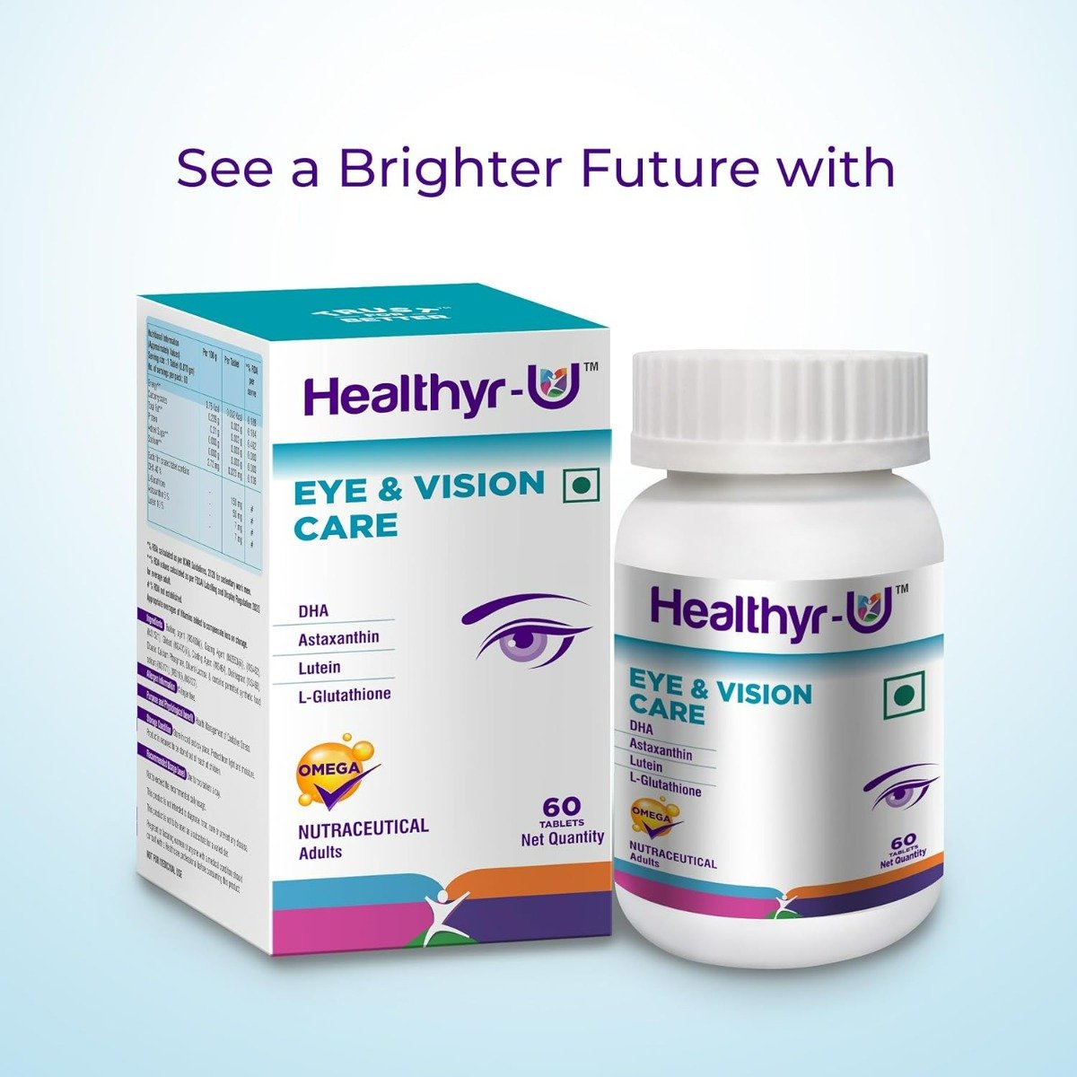 Healthyr-U Eye & Vision Care, 60 Tablets, Pack of 1 Healthyr-U Eye & Vision Care, 60 Tablets, Pack of 1